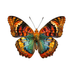 Fototapeta premium Colorful butterfly in transparent background