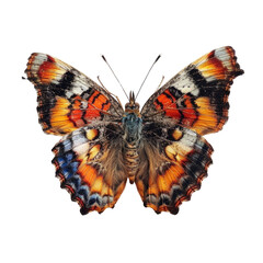 Colorful butterfly in transparent background