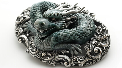 Fototapeta na wymiar Dragon's head as jewellery.