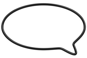 Speech Bubble. Text Box. 3D Illustration.