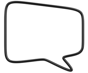 Speech Bubble. Text Box. 3D Illustration.