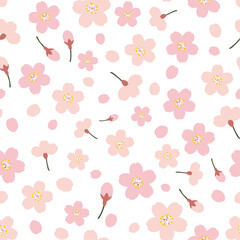 シームレスな桜の柄