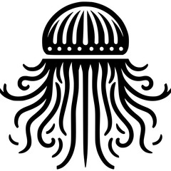 Silhouette of a jellyfish tattoo