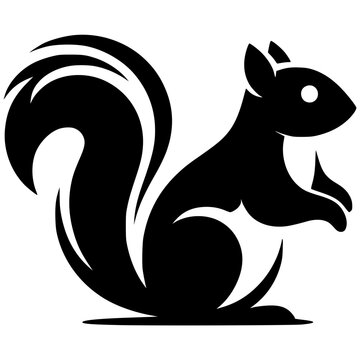 Squirrel logo silhouette