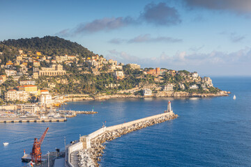 Port de plaisance de la ville de Nice en France