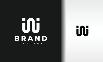 monogram letter IWI logo