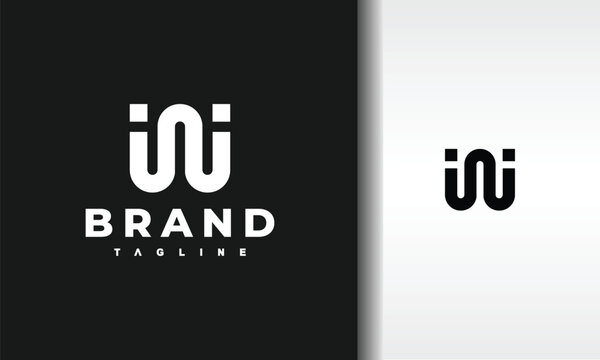 monogram letter IWI logo