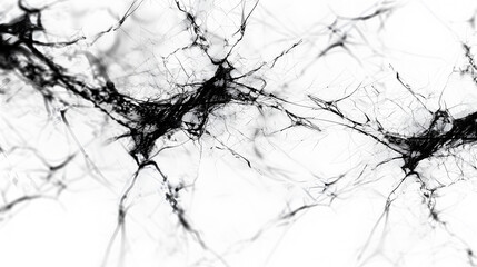 black spider web on white background. horror concept.