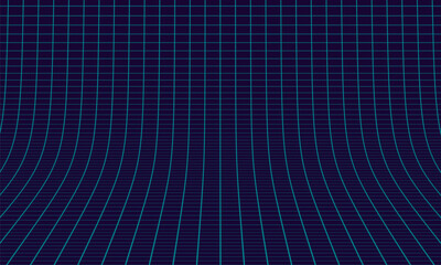 Wireframe grid. Retro virtual background. Vector illustration.
