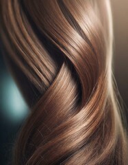 closeup of wavey hair with blurred background