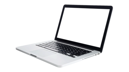 laptop with screen isolated on transparent background