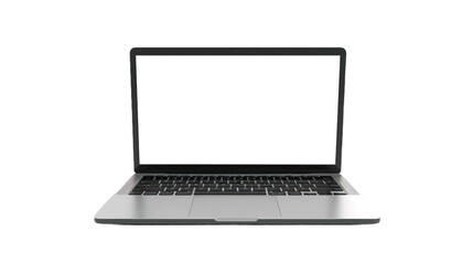 laptop with screen isolated on transparent background