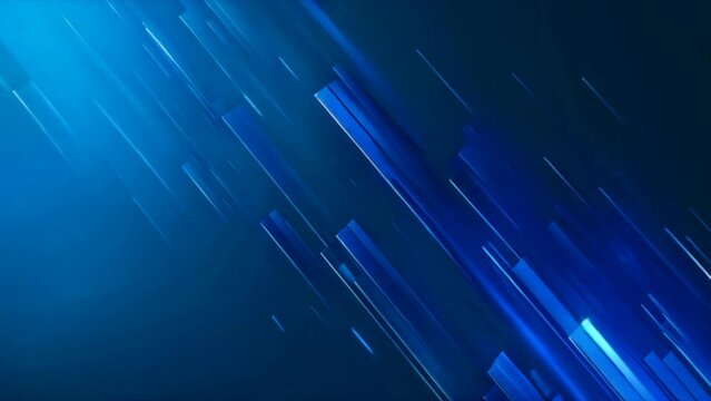 Abstract blue background with straight lines motion video
