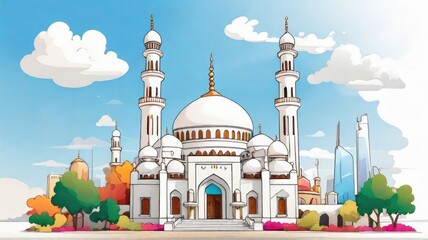 Fototapeta na wymiar illustration of a mosque