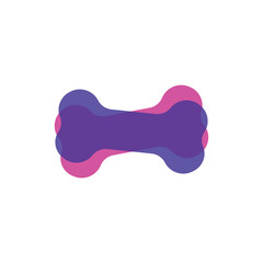 Pet food female dog bone icon editable stroke, sign, symbol outline button isolated on white