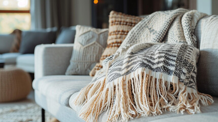 closeup of a living room