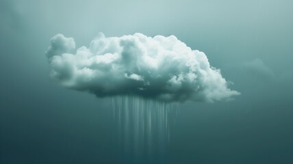 Rain falling from a single cloud - obrazy, fototapety, plakaty