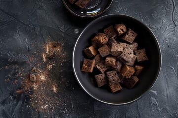 Rye croutons with garlic and spices on an isolated background. Beer snacks. Food Photography