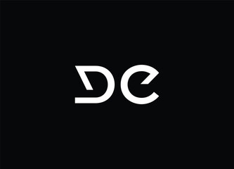 DC Letter Logo Design with Creative Modern Trendy Typography and Black Colors.
