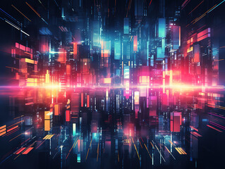 Fototapeta premium Abstract and colorful pixel background