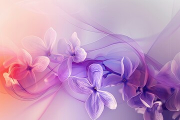 Abstract floral background with lilac flowers. Soft focus. Nature. Abstract background awareness days in May in cream and lilac. 