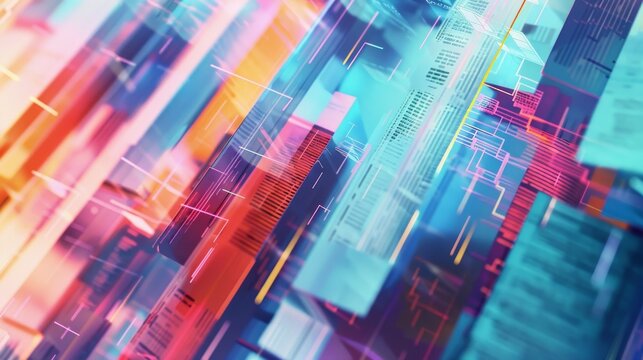 A visually captivating artwork that reflects the dynamic nature of online document updates and revisions