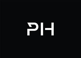 PHLetter Logo Design with Creative Modern Trendy Typography and Black Colors