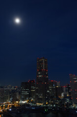 Fototapeta premium 真夜中過ぎのみなとみらい 