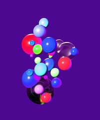 Colorful 3d pattern, cover design