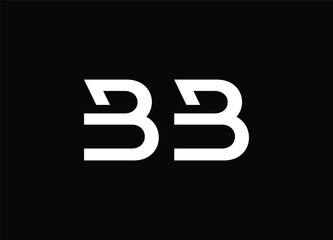 BB Initial Letter Logo Design victor illustration  - obrazy, fototapety, plakaty