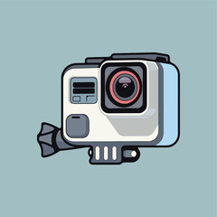 action cam vector flat illustration