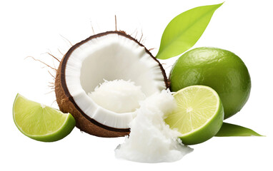 Discover Coconut Lime Delight Isolated on Transparent Background PNG.
