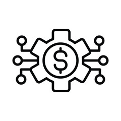 Money management icon vector, stock illustration