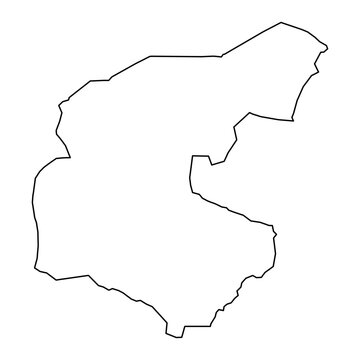 Guera Region map, administrative division of Chad. Vector illustration.