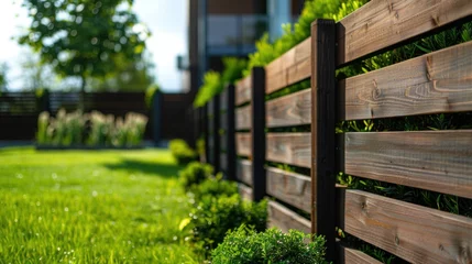  Modern Wooden Fence at Contemporary House During Daytime © photolas