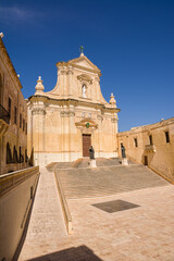 Facade of Rabat Cathedral on the island of Gozo (Malta) - 739227146