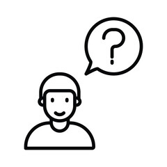 Thinking icon vector, stock illustration