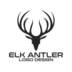 Elk Antler Vector Logo Design