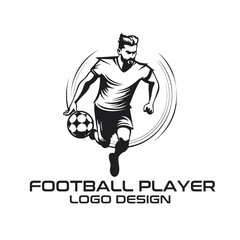 Football Player Vector Logo Design