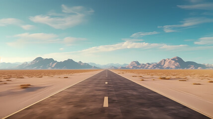 Road illustration, aerial view of road curves around beautiful scenery