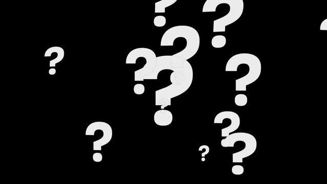 question mark overlay animation with  transparent background