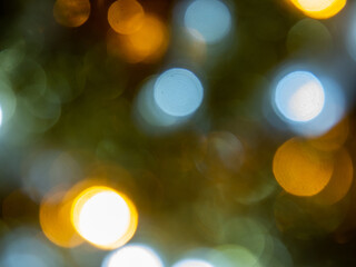 Abstract gold bokeh background. Christmas and New Year concept.