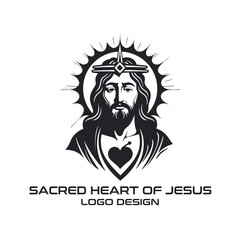 Sacred Heart Of Jesus Vector Logo Design