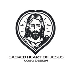 Sacred Heart Of Jesus Vector Logo Design