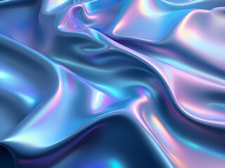 Obraz premium wavy pink blue holographic background