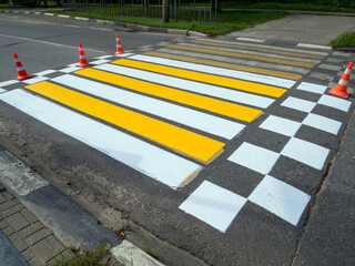 Updating pedestrian crossing markings