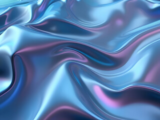 wavy blue color holographic background