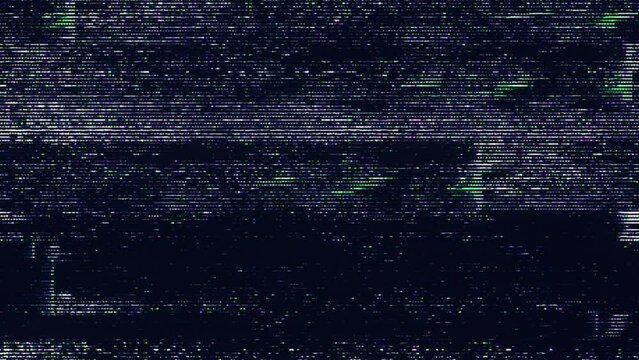 Glitch noise static television VFX. Visual video effects stripes background, CRT tv screen no signal glitch effect