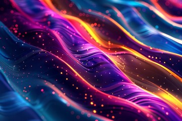 abstract wavy background with bright glowing lines. abstract background Programming for Primaries  - obrazy, fototapety, plakaty