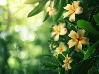 Obraz premium summer tropical paradise sunny background